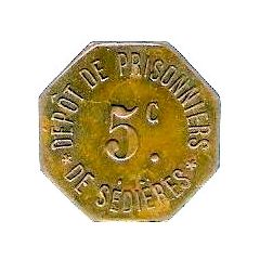 5 Centimes - Dépot de Prisonniers de Sédières Clergoux