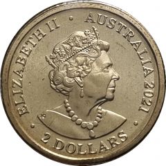 2 Dollars - Elizabeth II 6th Portrait - 50th Anniversary of the Aboriginal Flag