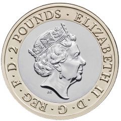 2 Pounds - Elizabeth II 5th portrait, Captain Cook - III