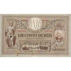 1 Conto de Réis Caixa de Conversão, 1st. Print
