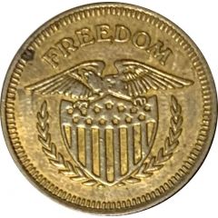 Token - No Cash Value Eagle, Freedom, 24.0 mm, Brass