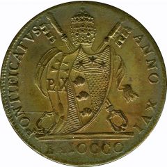 1 Baiocco - Pius VII With mintmark