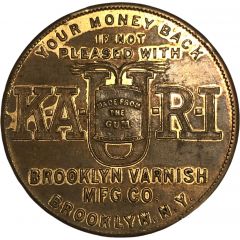 Token - Don`t Worry Club - Brooklyn Varnish Mfg Co. Brooklyn, New York