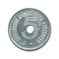 5 Centimes - Cie NOSYBEENNE D`INDUSTRIES AGRICOLES