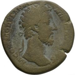 Sestertius - Commodus SALVS AVG TR P VIII IMP VI COS IIII PP S C, Salus