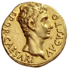 Aureus - Augustus VOT P SVSC PRO SAL ET RED I O M SACR, Mars