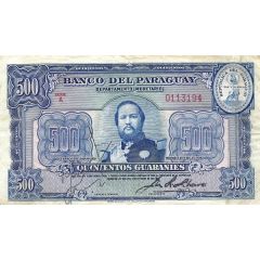 500 Guaranies Departamento Monetário