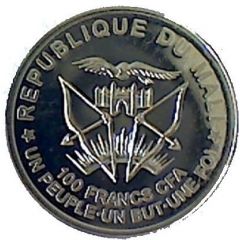 100 Francs CFA Notre Dame de Lourdes