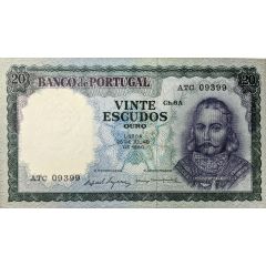 20 Escudos 6th. print, 2nd. type