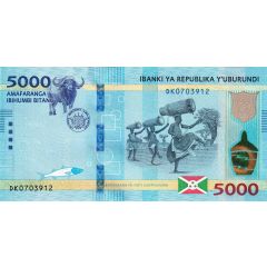 5000 Francs Blue