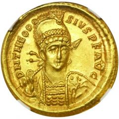Solidus - Theodosius II VOT XX MVLT XXX, Constantinopolis
