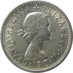 1 Shilling - Elizabeth II 1st Portrait - without `F:D:`