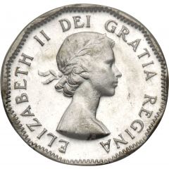 5 Cents - Elizabeth II 1st portrait, steel