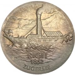 Medal - Steam Navigation on Swiss Lakes in the 19th Century Rigi I