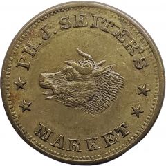 Civil War Merchant Token - Ph. J. Seiter`s Market New York, New York