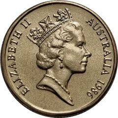 1 Dollar - Elizabeth II 3rd Portrait - International Year of Peace