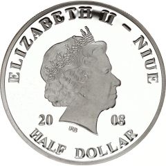 1/2 Dollar - Elizabeth II Pope John Paul II in Berlin