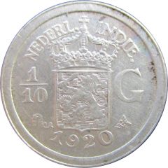 1/10 Gulden - Wilhelmina
