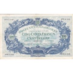 500 Francs / 100 Belgas
