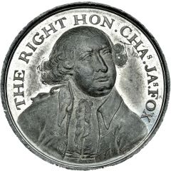 Medalet - George III Charles Fox, pewter
