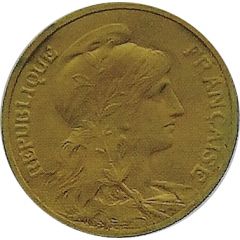 5 centimes Daniel-Dupuis Essai en laiton