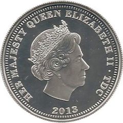 1 Crown - Elizabeth II Four Heraldic Beasts - the Stag