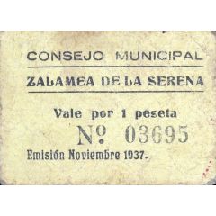 1 Peseta Zalamea de la Serena