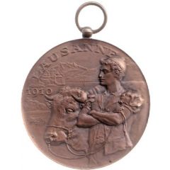 8th Swiss Agricultural Exhibition Lausanne, bronze, with loop