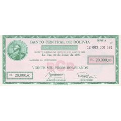 20 000 Pesos Bolivianos