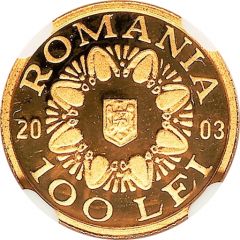 100 Lei History of Gold - Golden Helmet of Poiana Coţofeneşti