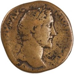 Sestertius - Antoninus Pius TR POT XIX COS IIII S C, Fides