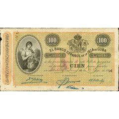 100 Pesos Banco Español de la Isla de Cuba