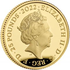 25 Pounds - Elizabeth II The Queen`s Reign, Charity and Patronage, Gold Proof