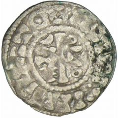 Denier anonymous Provins and Sens mints, monogram