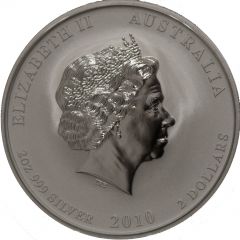 2 Dollars - Elizabeth II 4th Portrait - Year of the Tiger - Silver Bullion Coin