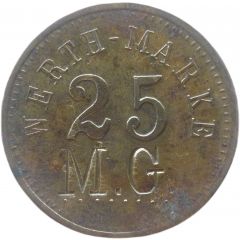 25 Pfennig Werth-Marke, Countermarked `M.G.`
