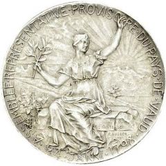 Centenary of the Independence of the Canton of Vaud silver, small module