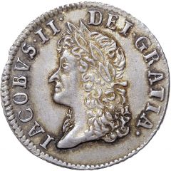 12 Pence - James II Gun Money Coinage, Silver Proof Issue