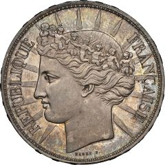5 Francs Essai of Barre in Silver
