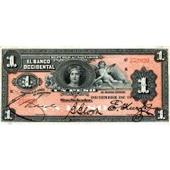 1 Peso El Banco Occidental