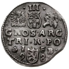 Trojak / 3 Grosze - Sigismund III Vasa Bydgoszcz, Lewart arms, IF, B mint mark