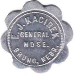 25 Cents - E.J. Kacirek General Merchandise Bruno, Nebraska
