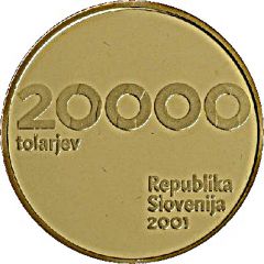 20 000 Tolarjev Slovenia and the Tolar Anniversary