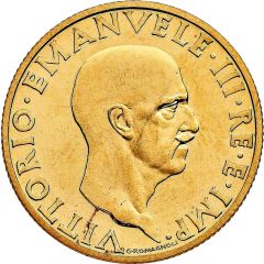 100 Lire `Littore` - Victor Emmanuel III Large issue, trial strike