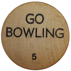 Wooden Token - Go Bowling