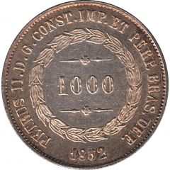 1000 Réis - Pedro II