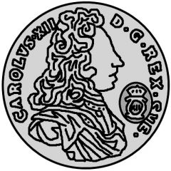 1 Mark - Carl XII Countermark, type 3