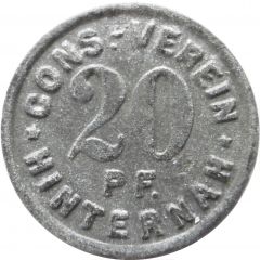 20 Pfennig - Cons.-Verein Hinternah