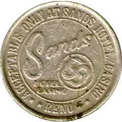 1 Dollar Gaming Token - Sands Hotel Casino Reno