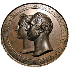 Medal - Queen Victoria and Prince Albert, Marriage by Helfricht